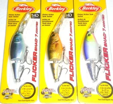 Berkley #7 Jointed Flicker Shad Crankbaits (Lot of 3-FJS7-002)