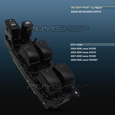 Interruptor De Ventana Para Lexus RX330, RX350, RX400h 2004-2009 - Lado Del Conductor Izquierdo