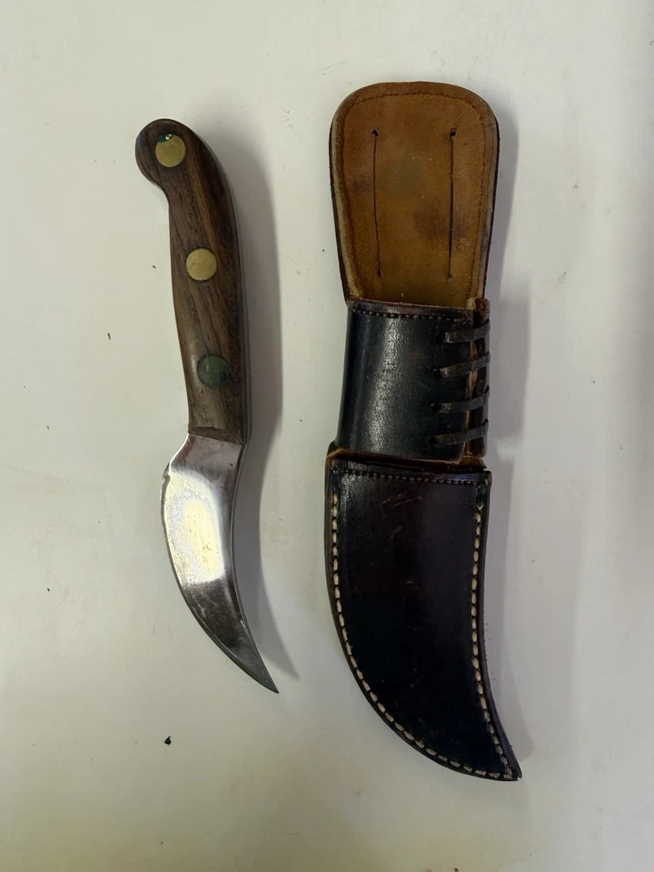 CUCHILLO PELADOR RARO VINTAGE LEE JR H.C. MICH LEE OLSEN JR HOWARD CITY MICHIGAN Foto 2 de 3