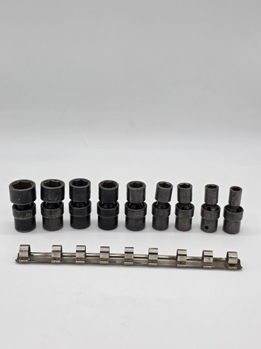 MATCO Tools 9 Piece 1/2" Drive SAE 6pt Swivel Impact Socket Set 7/16 - 15/16