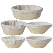 Bread Proofing Basket Banneton Brotform Dough Rattan Bread Basket Round Oval Set