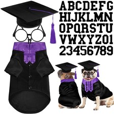 5 Pcs Dog Graduation Costume Set Include 2026 Pet Graduation Gown with Stole ...