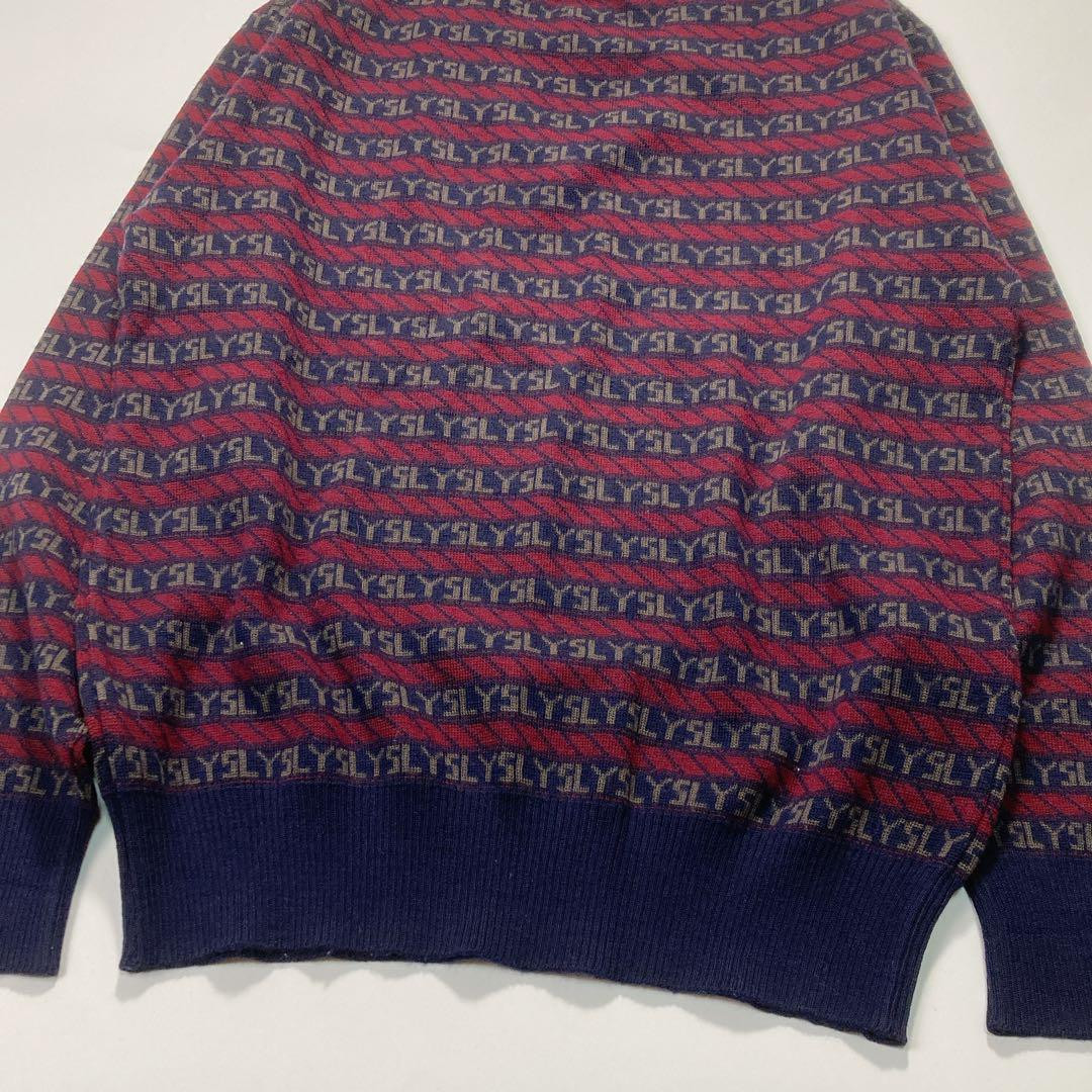 Yves Saint Laurent Knit Logo M Vintage 100% Wool Men's From Japan