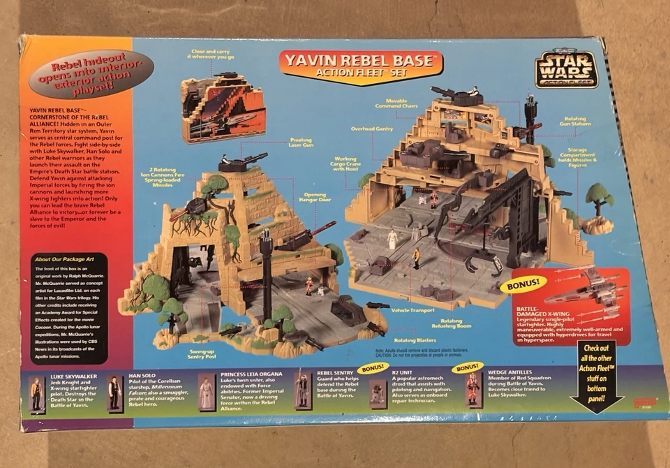 Micro Machines Space STAR WARS Yavin Rebel Base Action Fleet 1997 New & Sealed - Image 2 of 2