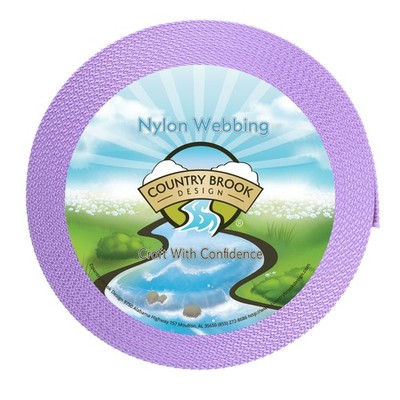 Country Brook Design  1 1/2 Inch Lavender Heavy Duty Nylon Webbing, 20 Yards