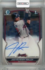 2023 Topps Bowman Chrome Justyn-Henry Malloy Chrome Prospect Auto