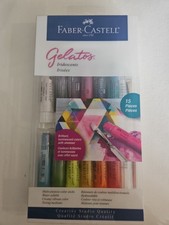 Image of Faber Castell Gelatos Mix & Match 15 Pieces Water-soluble Crayons - Iridescents