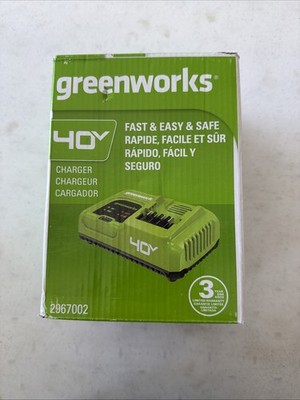 Greenworks 40V 2967002 Rapid Charger, New In Box  