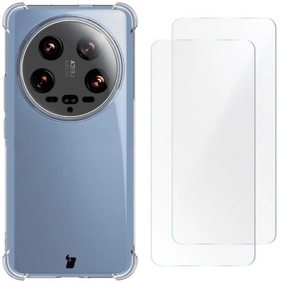 Handyhülle + 2x Folie für Xiaomi 14 Ultra Bizon Case Cover Tasche Transparent