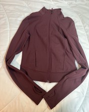 90 Degree By Reflex Maroon Utility Jacket Princess Seam performance Jacket XS