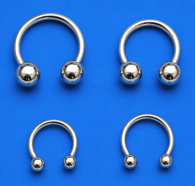 Hufeisen Piercing Ring Intim Brust Septum Ohr Tragus Studio Ware Ohrring silber