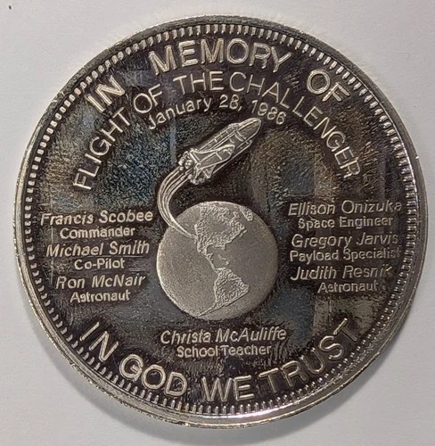 Flight of the Challenger 1 oz .999 Fine Silver Art Round - A900