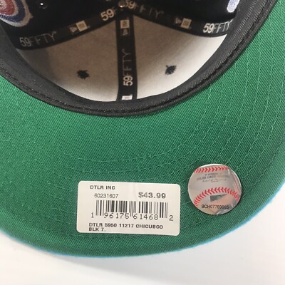 New Era Chicago Cubs 59FIFTY Fitted Hat Cap Dual Side Patch Size 7