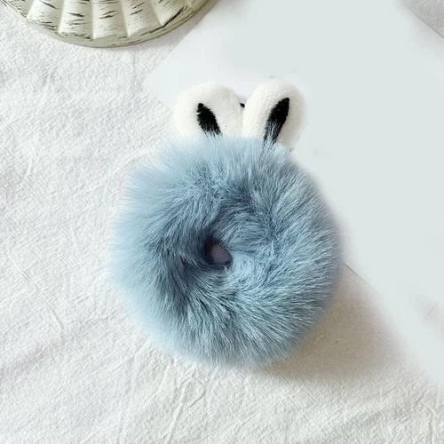 2X Plüsch Haargummi Hase Kaninchen Rabbit Mädchen Haarschmuck 15 Farben - Bild 19 von 21