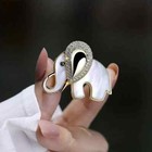 Glamorous Rhinestone Elephant Brooch Handcrafted Enamel Pin Fashionable