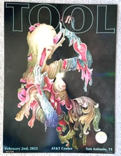 Tool Band Concert Poster San Antonio Tour February 2 2022 /800 Alex Kuno