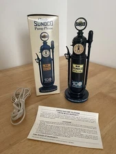 Classic Blue Sunoco Gas Pump Phone In Original Box Rare Telephone