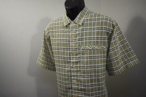 ExOfficio Fishing Button Up Shirt Plaid Thin Short Sleeve Mens Size Medium - Picture 3 of 10