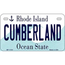 Cumberland Rhode Island Novelty Metal Motorcycle Plate MP-11191