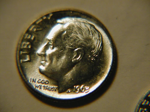 1963-d Roosevelt Dime BU uncirculated gem!