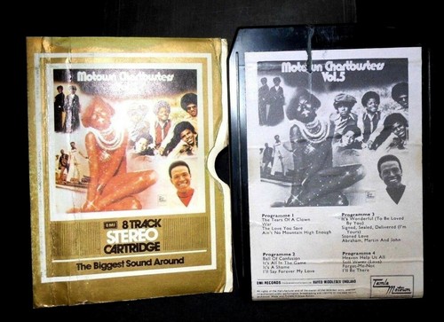 Motown Chartbusters Volume 5. 8 Track Cart. 1 Owner ,VGC (see pics)