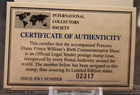 Set Of 5 Sheets of Princess Diana Stamps All With Certificate Of Authenticity — photo 5