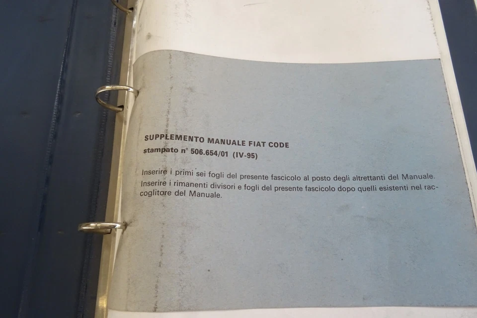 manuale officina Fiat Code Barchetta Coupè Fiat Panda Croma Cinquecento 1995 - Immagine 4 di 4