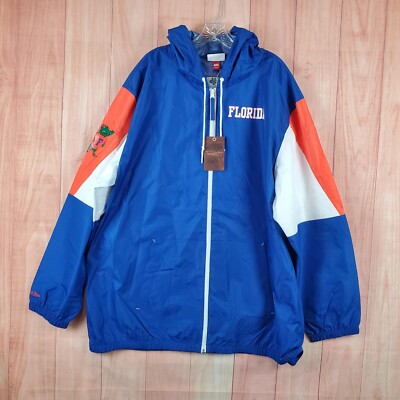 Mitchell Ness Mens Windbreaker Jacket 4XL Royal Blue Full Zip