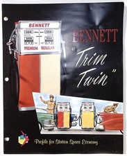 1960s Bennett Trim Twin 2076 2086 Gas Pump Color Sales Brochure John Wood Co