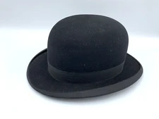 John B. Stetson Felt Derby Bowler Hat Black Leather Band Grand Prize 1900 Paris