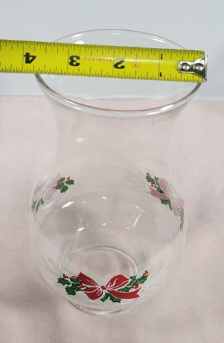 Vintage ftda 1985 Chimney 3" with red bow and Holly berries Christmas Accents - Picture 5 of 9