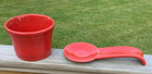 HLC Fiesta USA Spoon Rest & Dip Bowl Scarlet? Red -  s8e