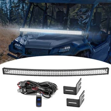 WEISEN A-Pillar 50" Curved LED Light Bar Bracket Wire Kit For Honda Pioneer 1000