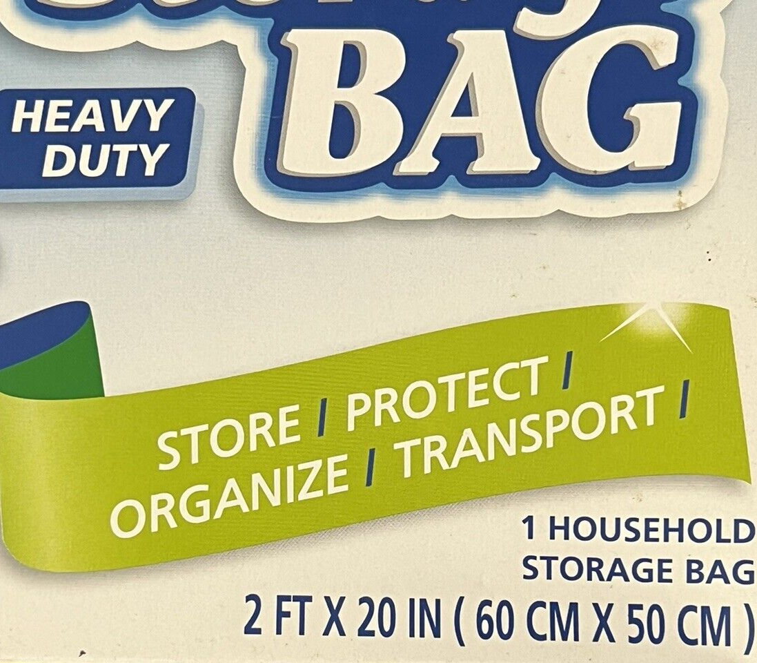 10 gallon XXL Clear Plastic STORAGE Bag w Handle Heavy Duty 24" x 20