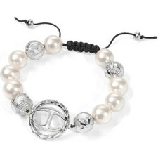 JUST CAVALLI bracciale donna Venus con centrale logo e perle sintetiche