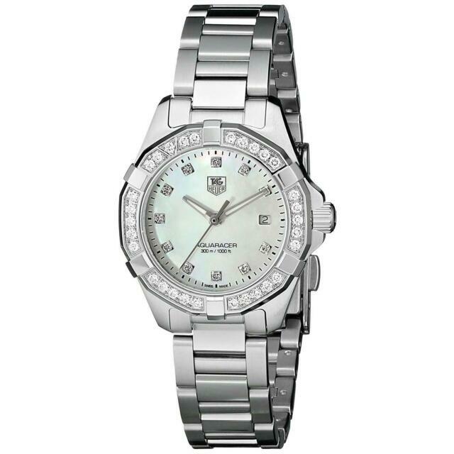 TAG HEUER AQUARACER WAY1414.BA0920 SWISS QUARTZ DIAMOND PEARL LADIES WATCH  PAPER | TAG Heuer | Buy at TrueFacet