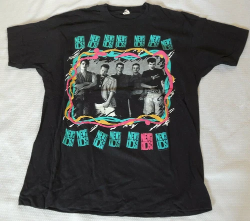 New Kids On The Block Tour T-shirt 80s Screen Stars 1980s vintage concert t-shirt, vintage, single stitch, B+ condition