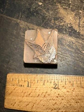 Printing Block ( Dove With Branch In Beak ) Copper Face 1974￼