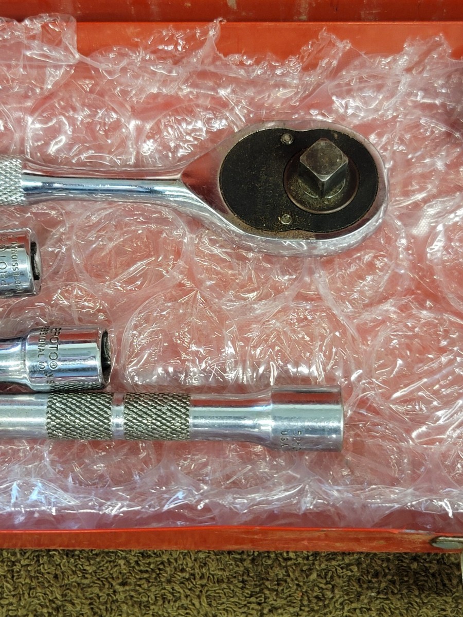 Proto J52134 Socket 6 Point Extension Ratchet Deep Well Sae 3/8