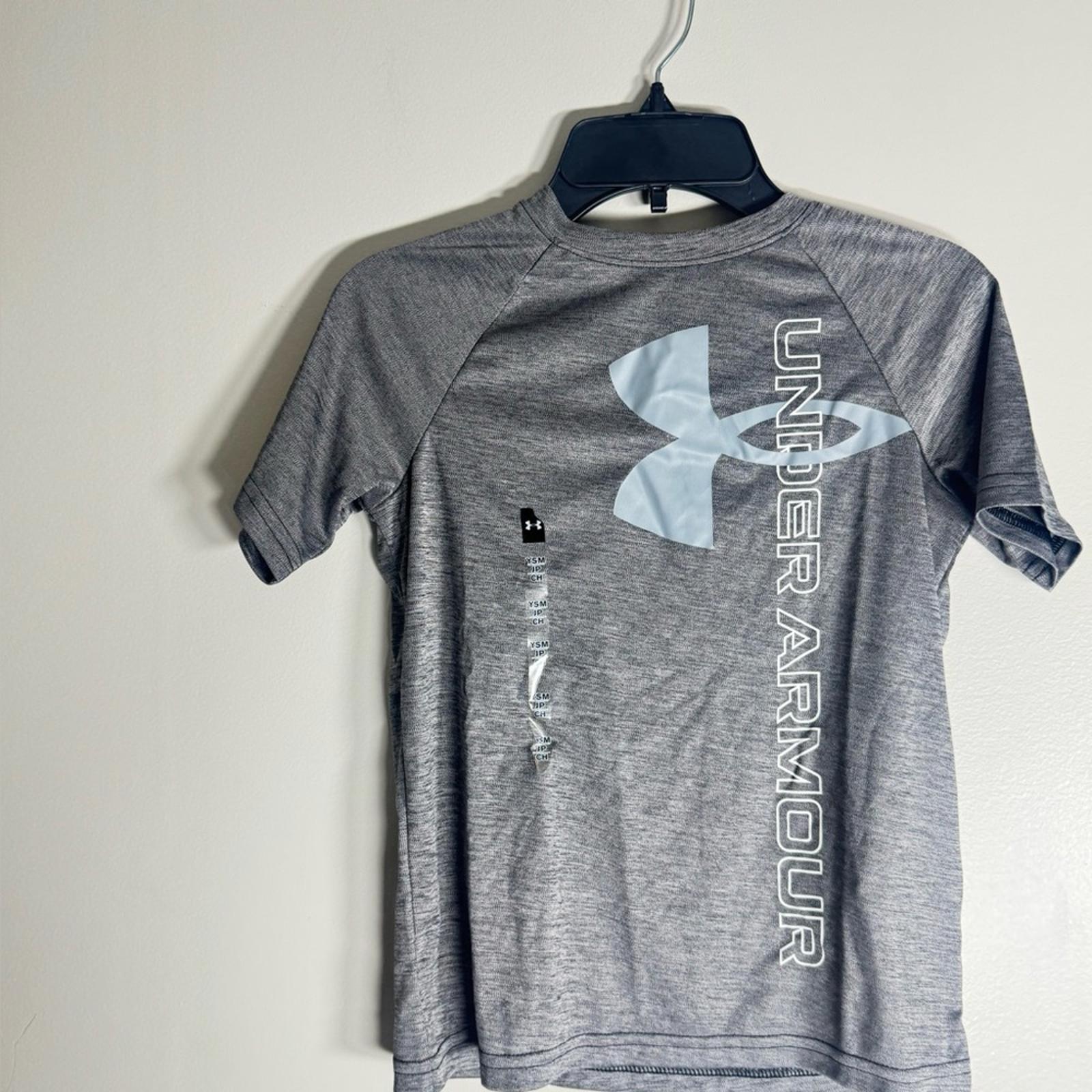 Under Armour Boys🔥❤️ shirt Tech Split Logo HybridShort Sleeve T shirt boys tee thumbnail 3