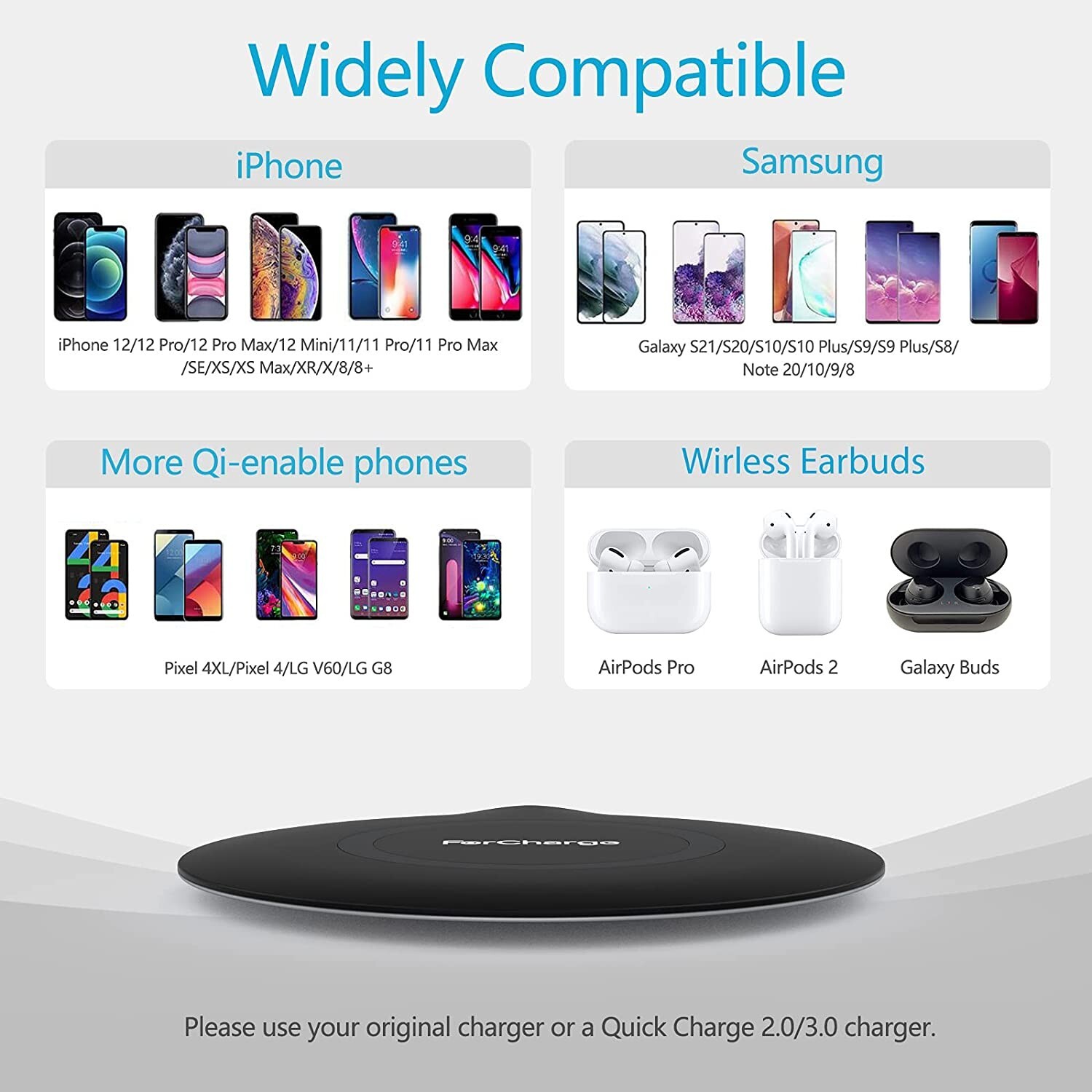 Slim Wireless Charger, 15W Fast Wireless Charging Pad eBay