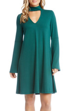 Karen Kane 4L43316 Emerald Mock Neck Stretch Sweater Knit Taylor Dress - $109