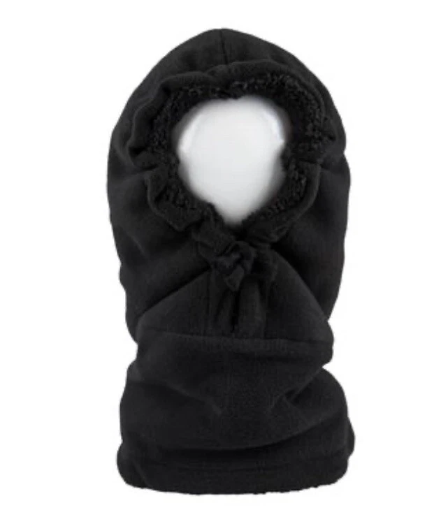 Levi's Men's Sherpa Lined Fleece Balaclava Drawstring Hood - Black