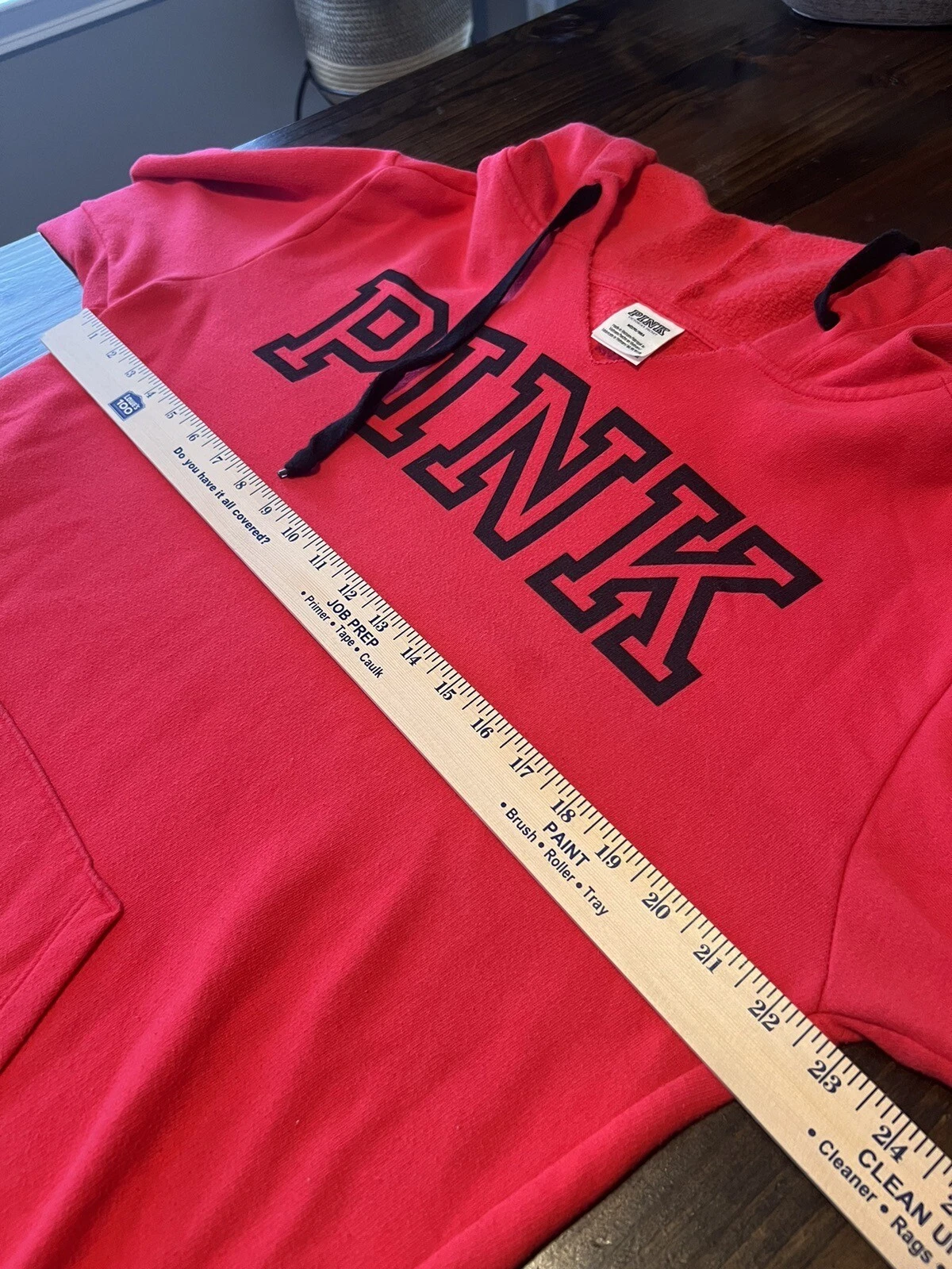 UNDERCOVER Felpa con cappuccio Victoria's Secret ROSA da donna rossa collo a V split collo taglia M