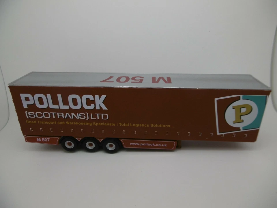 OXFORD DIECAST Oxford Haulage TRUCK Curtainside Trailer Model POLLOCK # M507 1/76 scale