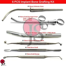 Implant Bone Grafting Scraper Bone Graft Carrier Syringe Compactor Plugger Scoop