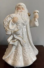 Vtg St Nicholas Square 9” Porcelain Musical Santa We Wish You A Merry Christmas