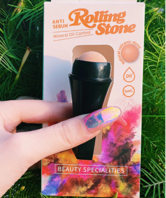 Natürlicher poröser Vulkanstein Öl-Kontrolle Rollen Roller-Make-up Gesichtspflege Werkzeuge