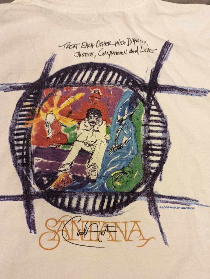 Hard Rock Cafe XXL Shirt Carlos Santana "Save The Planet" Signature Series XV - Image 2 of 4