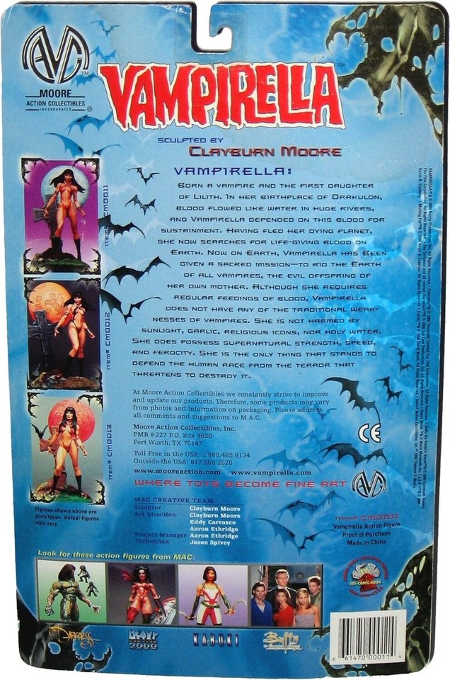 Jule Stran as Vamprella Clayburn Moore Acton Fgure 2000 Toy NOC T7